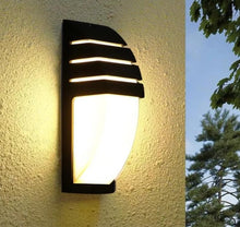 Load image into Gallery viewer, Outdoor Black Wall Light Waterproof IP65 LED Warm Light 12W 58x12cm 2 Pack
