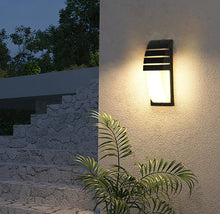 Load image into Gallery viewer, Outdoor Black Wall Light Waterproof IP65 LED Warm Light 12W 58x12cm 2 Pack
