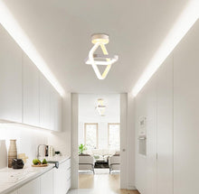 Load image into Gallery viewer, Square White Ceiling Lamp LED Linear Ceiling Lamp Warm White Semi-Flush Mount
