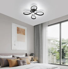 Load image into Gallery viewer, Modern LED Ceiling Light White/Black , 30W Ceiling Lamp Flower Ceiling Lighting Cool Light
