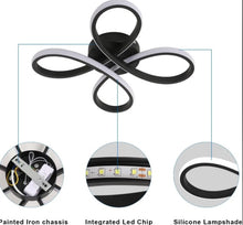 Load image into Gallery viewer, Modern LED Ceiling Light White/Black , 30W Ceiling Lamp Flower Ceiling Lighting Cool Light
