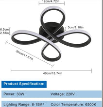 Load image into Gallery viewer, Modern LED Ceiling Light White/Black , 30W Ceiling Lamp Flower Ceiling Lighting Cool Light

