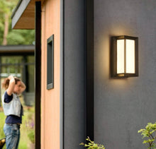 Load image into Gallery viewer, Outdoor Wall Light 2 Pack Black 18W Outdoor Modern LED Waterproof IP65 Neutral Light 4000K

