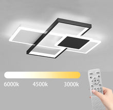 Load image into Gallery viewer, LED Ceiling Light Modern with Remote Control Acrylic Black/White 42 cm Rectangular Light
