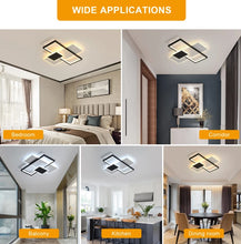 Load image into Gallery viewer, LED Ceiling Light Modern with Remote Control Acrylic Black/White 42 cm Rectangular Light
