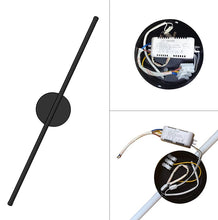 Load image into Gallery viewer, Black 60cm Long Strip Linear LED Indoor Wall Light Wall Sconce Warm Light
