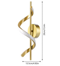 Load image into Gallery viewer, Modern Spiral LED Wall Light 3 Color Lights Sconce Black/Gold/White
