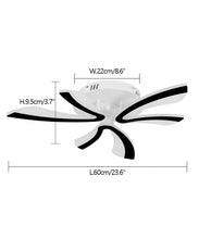 Load image into Gallery viewer, LED Ceiling Light Dimmable Chandelier Black Frame With Remote 60cm
