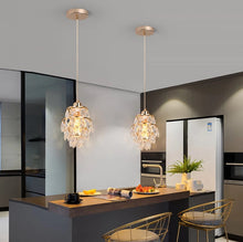 Load image into Gallery viewer, Crystal Gold Chandelier Pendant Light Ceiling Light Height Adjustable E27
