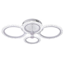 Load image into Gallery viewer, LED Ceiling Light White Flush Mount Light 4 Rings Modern Chandelier 60cm Cold White
