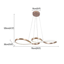 Load image into Gallery viewer, LED Ceiling Light Chandelier Pendant Light Gold/Black Dimmable With Remote Control 75cm
