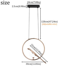 Load image into Gallery viewer, Modern Bird Gold Chandelier LED Pendant Light Ceiling Lamp 3 Color Lights
