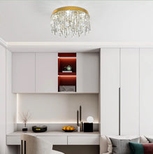 Load image into Gallery viewer, LED Crystal Chandelier Ceiling Light Pendant Light Gold 40/50cm 3 Color Lights

