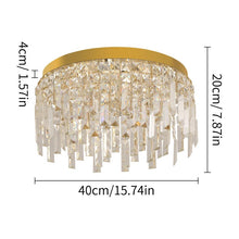Load image into Gallery viewer, LED Crystal Chandelier Ceiling Light Pendant Light Gold 40/50cm 3 Color Lights

