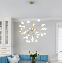 Load image into Gallery viewer, Modern Firefly Pendant Light Gold LED Chandelier Ceiling Light 36-lights
