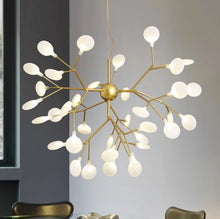 Load image into Gallery viewer, Modern Firefly Pendant Light Gold LED Chandelier Ceiling Light 36-lights
