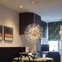 Load image into Gallery viewer, Chandelier Gold Crystal Firework Pendant Ceiling Light 16Lights G9
