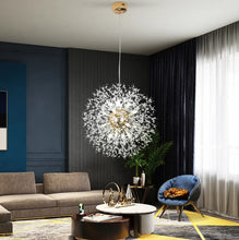 Load image into Gallery viewer, Chandelier Gold Crystal Firework Pendant Ceiling Light 16Lights G9
