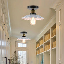 Load image into Gallery viewer, 2Pack Ceiling Light Flush Mount E27 Lamp White Scalloped Shade Modern
