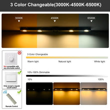 Load image into Gallery viewer, LED Ceiling Light Black 24W Modern Dimmable with Remote Control Lamp 82cm
