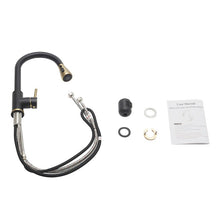 Load image into Gallery viewer, Kitchen Tap Modern Pull-Down Faucet Dual Spray Function Black/Gold Finish
