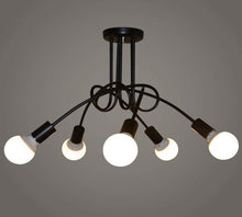 Load image into Gallery viewer, Ceiling Lamp Lighting Curved Design Hanging Lights 5/8 Heads Lighting &amp; Ceiling Fans Black/Gold
