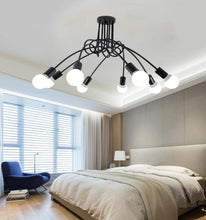 Load image into Gallery viewer, Ceiling Lamp Lighting Curved Design Hanging Lights 5/8 Heads Lighting &amp; Ceiling Fans Black/Gold
