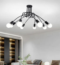 Load image into Gallery viewer, Ceiling Lamp Lighting Curved Design Hanging Lights 5/8 Heads Lighting &amp; Ceiling Fans Black/Gold
