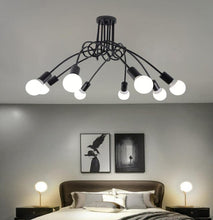 Load image into Gallery viewer, Ceiling Lamp Lighting Curved Design Hanging Lights 5/8 Heads Lighting &amp; Ceiling Fans Black/Gold
