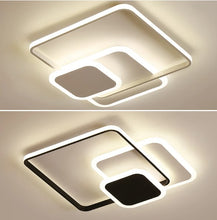 Load image into Gallery viewer, 3 Squares Structure Ceiling Light Modern Ultra-Thin Led Ceiling Lamp Flush Mount White/Black Indoor Decoration
