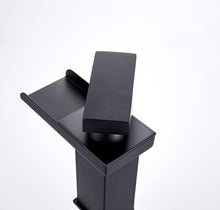 Load image into Gallery viewer, Waterfall Faucet Chrome/Black Basin Tap Single Handle Brass Tap Cold Hot Water Function
