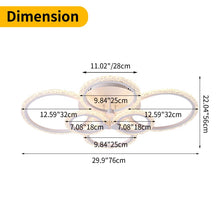 Load image into Gallery viewer, LED Ceiling Lights White Chandelier Modern Dimmable With Remote Control 76cm
