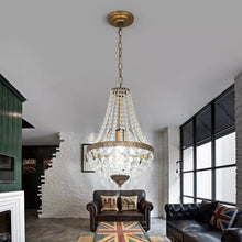 Load image into Gallery viewer, Crystal Chandelier Ceiling Light Pendant Light Gold/Black Height Adjustable E27
