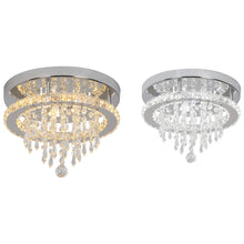 Load image into Gallery viewer, Ceiling Light Silver Modern Crystal Flush Mount Cool White/Warm White LED 30 x 22 cm
