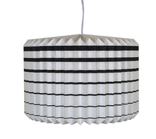 Load image into Gallery viewer, Paper Accordion Pendant Lamp Light with Black Stripes 30x45 cm

