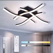Load image into Gallery viewer, LED Ceiling Light Dimmable 4 Built-in LED Boards Modern Curved Ceiling lighting with Remote Control
