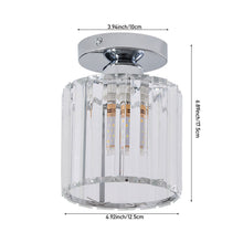 Load image into Gallery viewer, Modern Flush Mount Crystal Ceiling Light with Chrome Base G9
