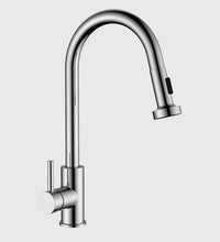 Load image into Gallery viewer, Kitchen Mixer Tap Chrome Pull Out Swivel Spout Stainless Steel
