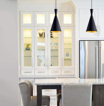 Load image into Gallery viewer, 1 Lamp Pendant Light Cone Aluminium Black Ceiling Light
