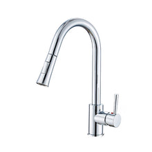 Load image into Gallery viewer, kitchen tap pull out Kitchen Tap Chrome Finish 360° Swivel Kitchen Sink Faucet Pull Out Sprayer
