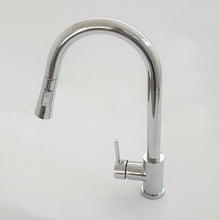 Load image into Gallery viewer, pull out mixer tap Kitchen Tap Chrome Finish 360° Swivel Kitchen Sink Faucet Pull Out Sprayer
